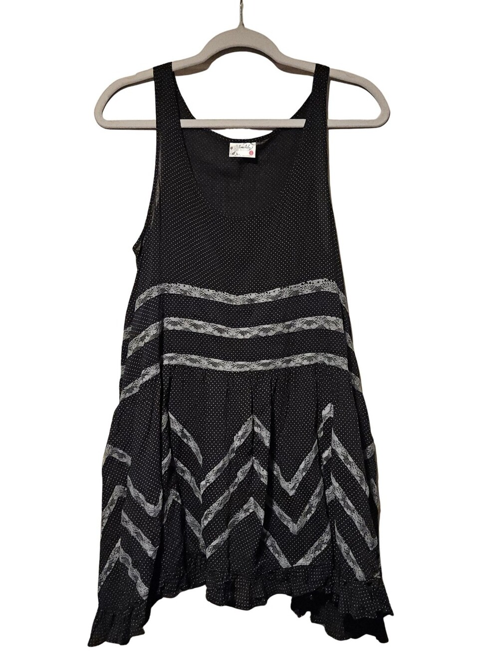 Intimately Free People - Voile and Lace Trapeze Slip Dress - Size Small - Petite